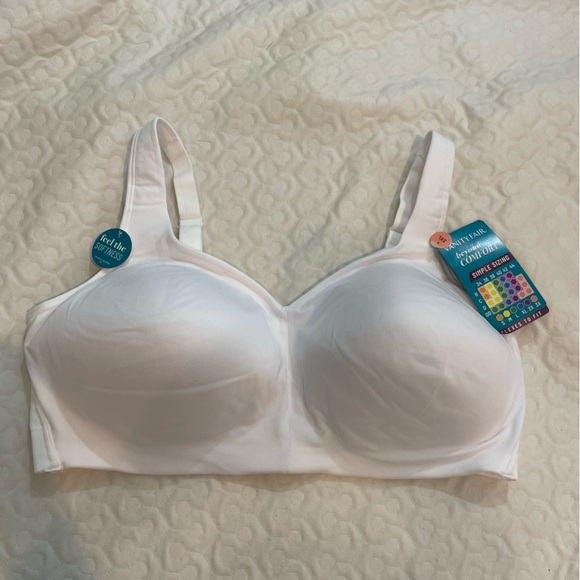 NWT Vanity Fair Bra White 3XL Women’s Comfy Wireless Plus Size Everyday - Picture 1 of 6